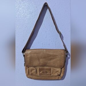 Fossil Brown Leather Messenger Bag